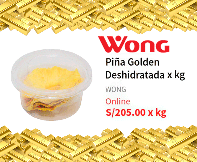 Wong vende Piña de “Oro” a 205 soles el kilogramo